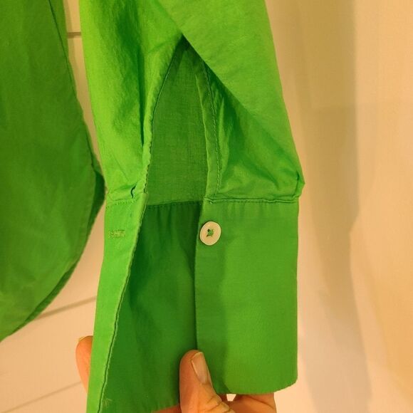 Talbots green button down shirt - Picture 2 of 5